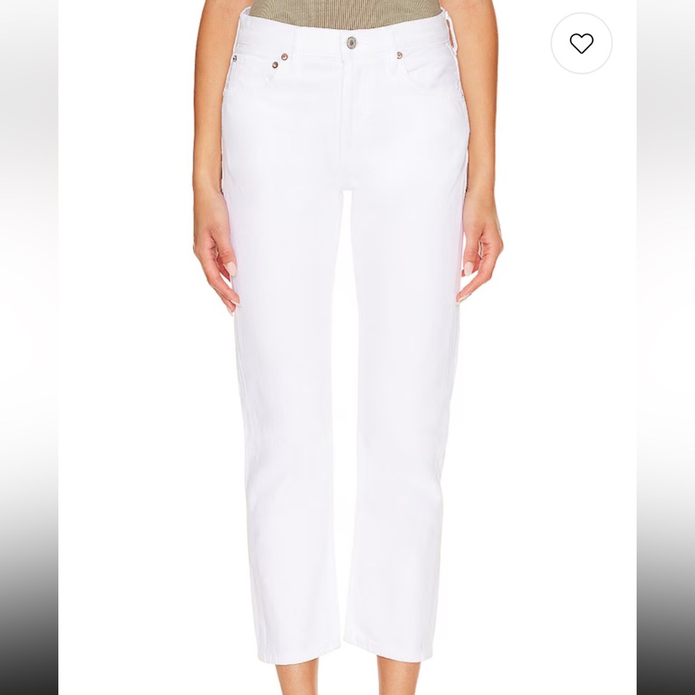 Agolde Parker mid rise jeans in Marshmallow Sz 27